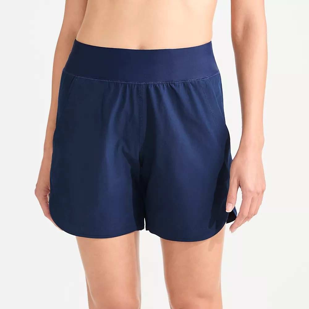 Lands' End Active Shorts Navy Blue Sz 12 Athletic Running Gorpcore Performance